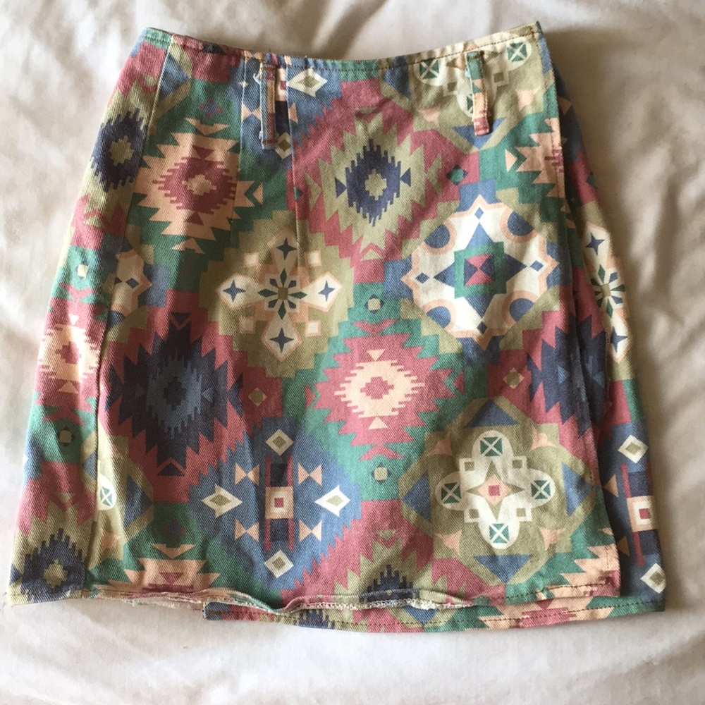 Vintage Aztec Print Skirt